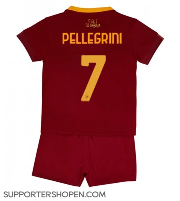 AS Roma Lorenzo Pellegrini #7 Hemmatröja Barn 2022-23 Kortärmad (+ korta byxor)